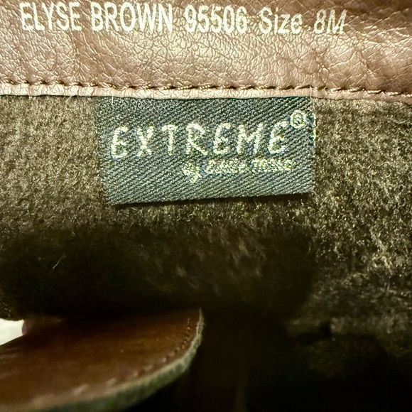 Women’s Two-Tone Brown Lace-Up Boots Size 8M - Picture 8 of 8